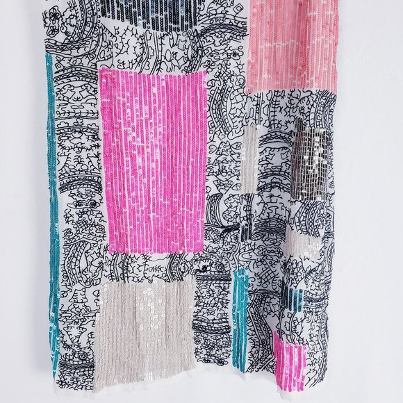 Anthro Yoana Baraschi NWT Sequin Embroidered Dress - Picture 8 of 16